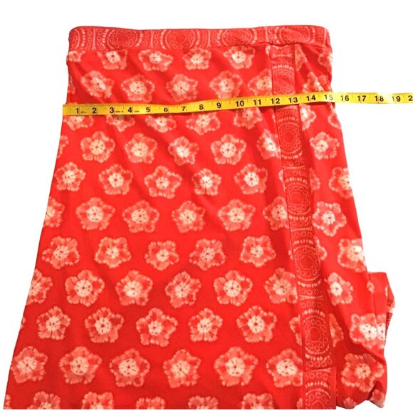 MICHAEL KORS-WOMENS CORAL LIGHT WEIGHT ELASTIC WAIST FRONT SPLIT SKIRT SIZE M - Picture 4 of 5